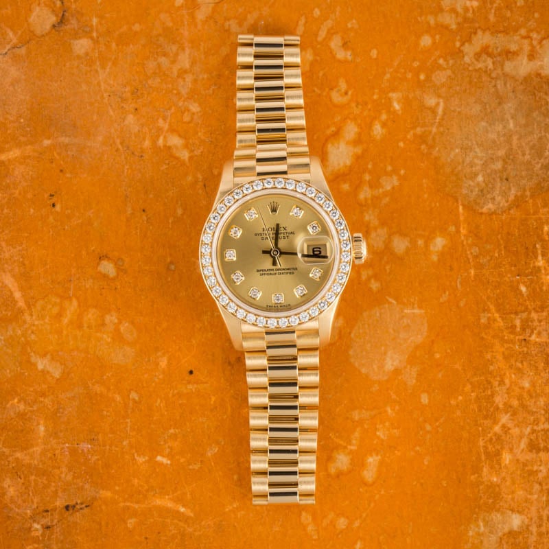 Ladies Rolex Datejust 79138 18k Yellow Gold