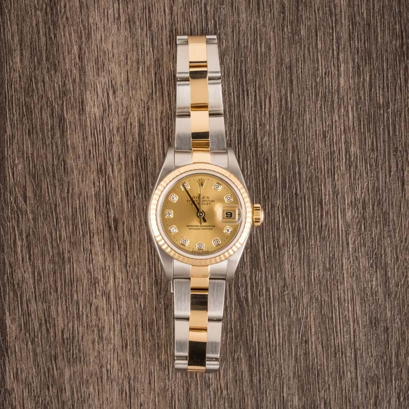 Rolex Lady Datejust 79173 Champagne Diamond Dial