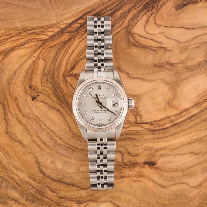 Rolex Datejust 79174 Silver Diamond Dial