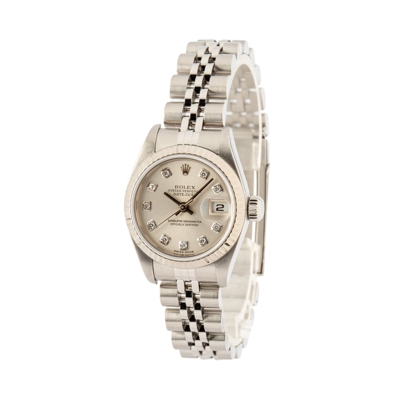 Rolex Datejust 79174 Silver Diamond Dial