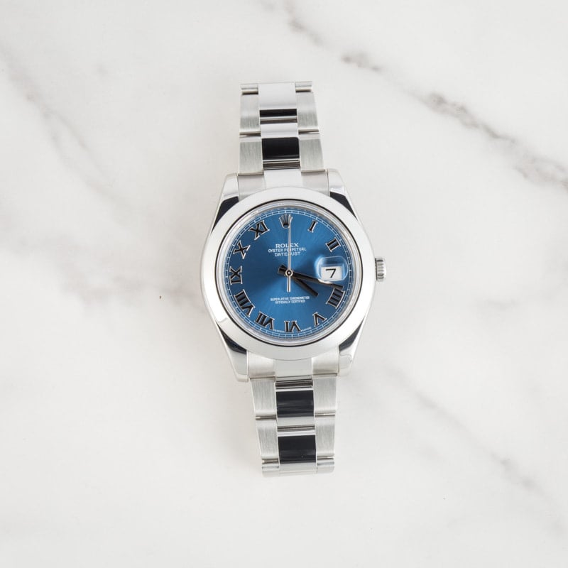 Used Rolex Datejust 41 Ref 116300 Blue Roman