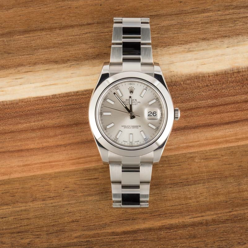 Used Rolex Datejust II Ref 116300 Silver Dial