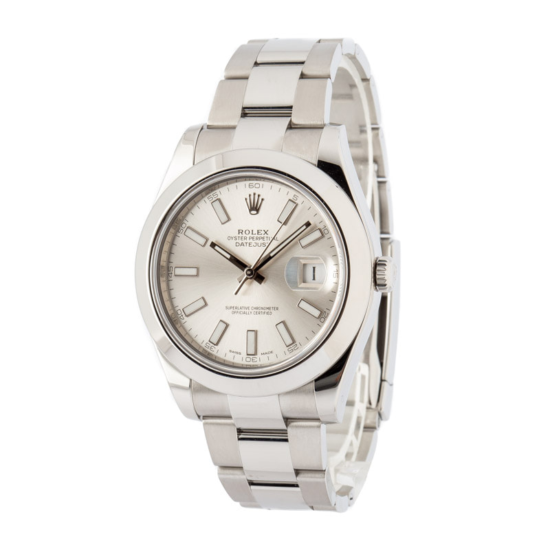 Rolex Datejust II Ref 116300 Silver Dial