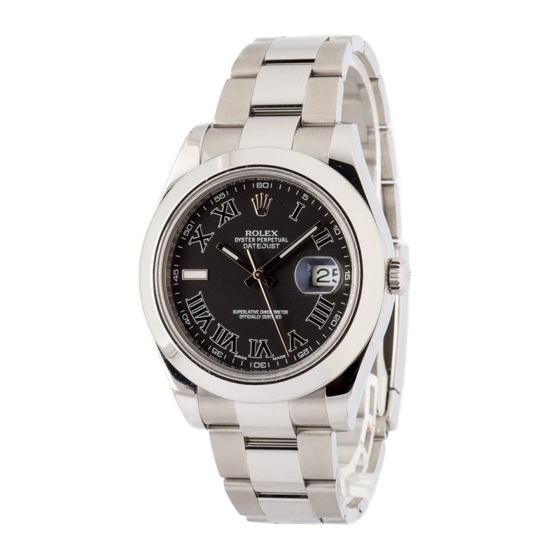 Used Rolex Datejust II 116300 Matte Black Dial