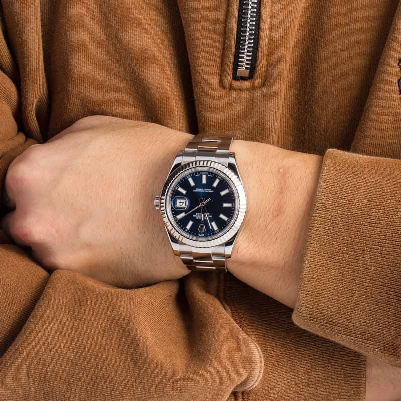 Pre-Owned Rolex Datejust II Ref 116334 Blue Index Dial