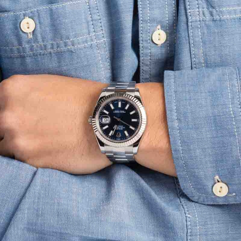 Rolex Datejust II Ref 116334 Blue Index Dial