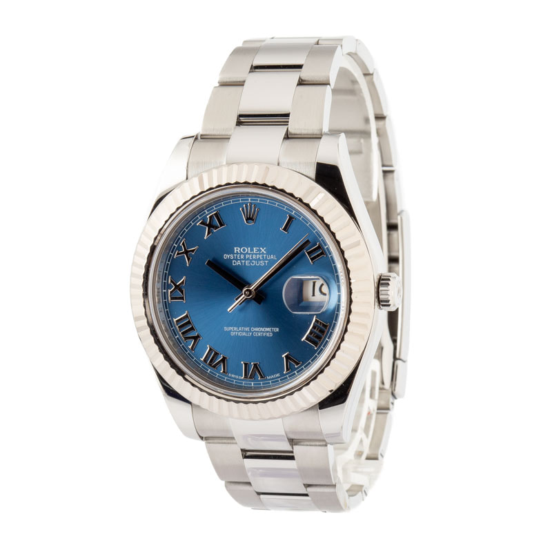 Used Rolex Datejust II Ref 116334 Blue Dial