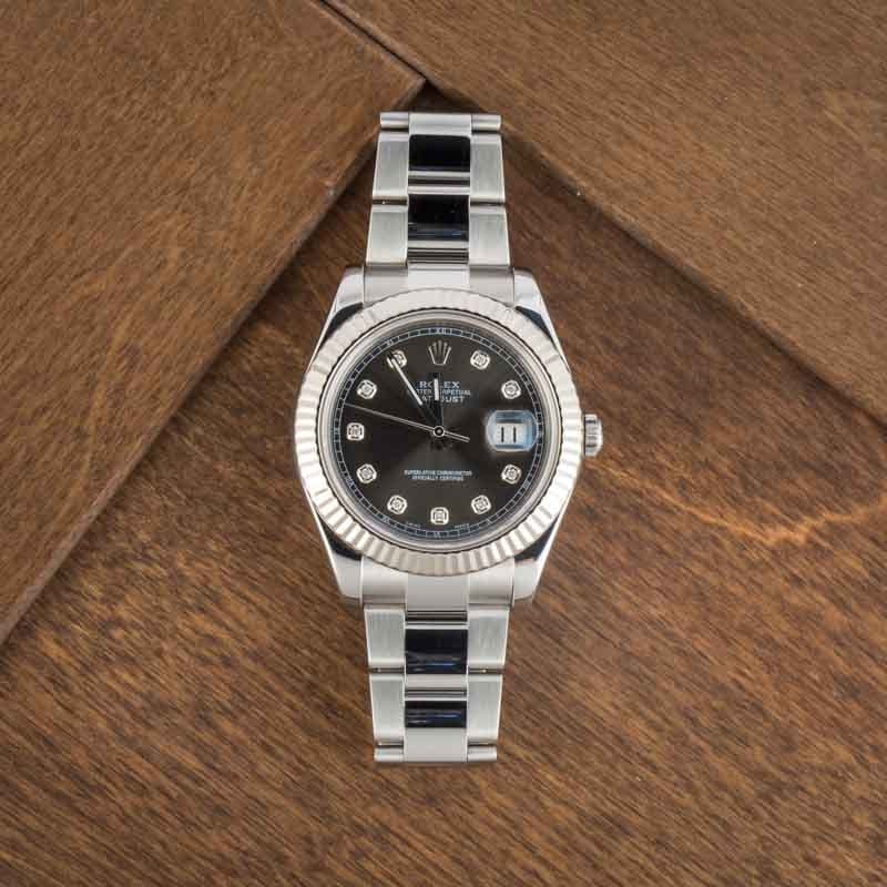 Pre-owned Rolex Datejust II 116334 Diamond Dial