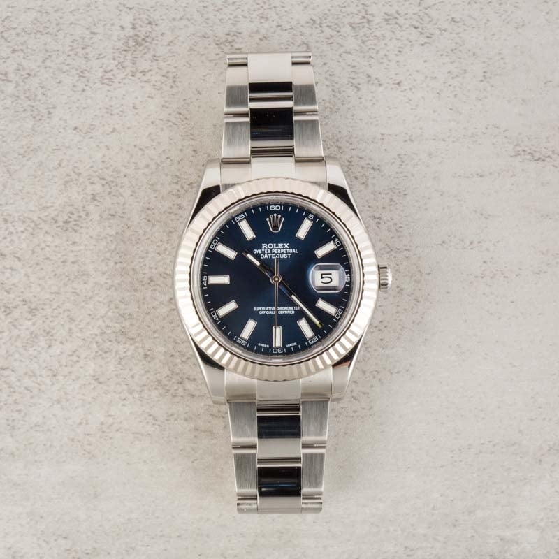 Rolex Datejust II Ref 116334 Blue Luminescent Dial