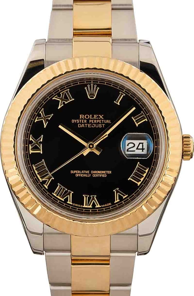 Image of Rolex Datejust II Ref 116333 Black Roman Dial
