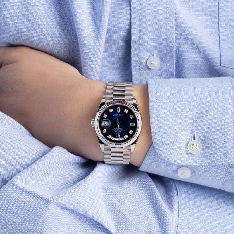 Rolex Day-Date President 128239 Blue Diamond Dial