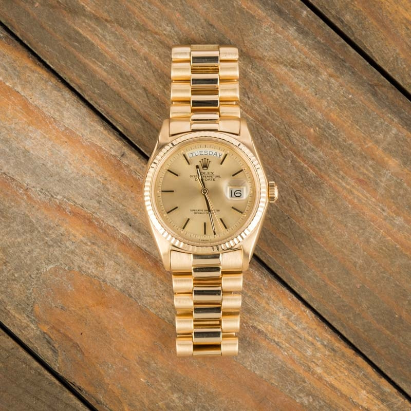 Rolex President 1803 Champagne 'Pie Pan' Dial