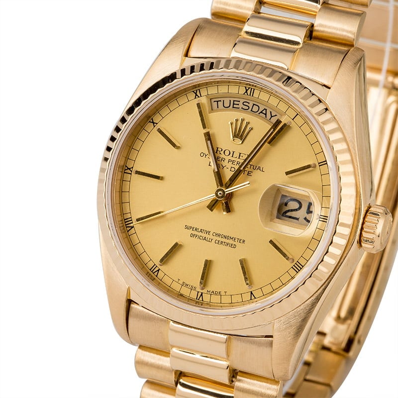 Used Rolex Day-Date 18038 Yellow Gold President