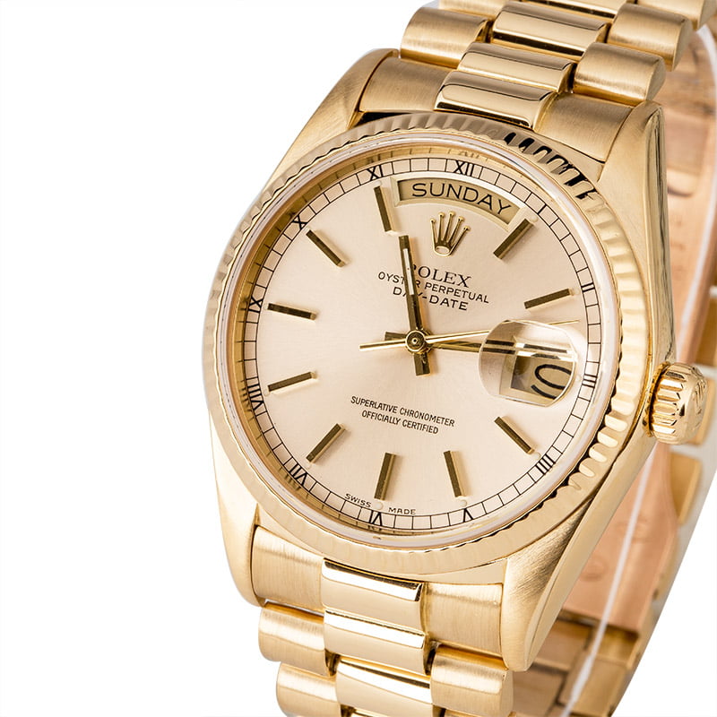 Used Rolex Day-Date 18038 Yellow Gold Watch