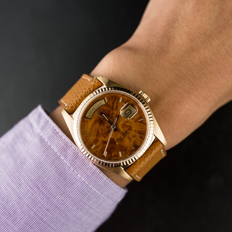 Rolex Day-Date 18038 Exotic Wood Dial