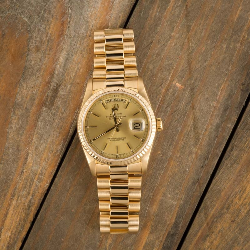 Rolex Day Date 18238 Champagne Dial
