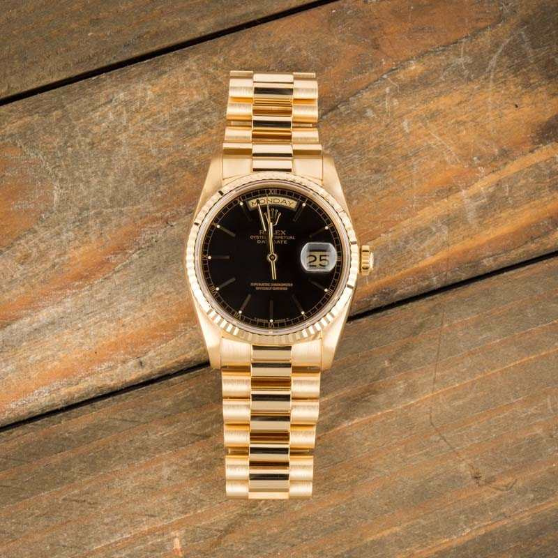 Rolex 18238 on sale black dial