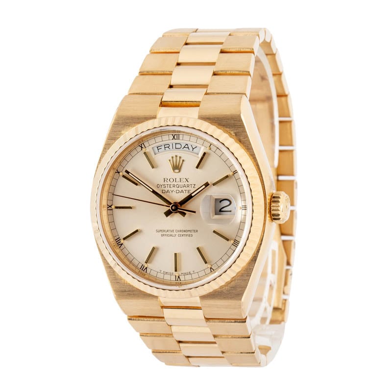 Used Rolex Day-Date OysterQuartz 19018 18k Yellow Gold