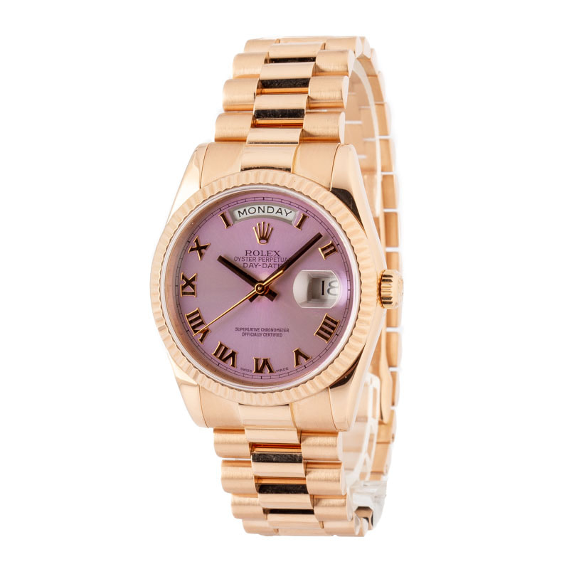 Rolex Day-Date 36 Ref 118235 18k Everose Gold
