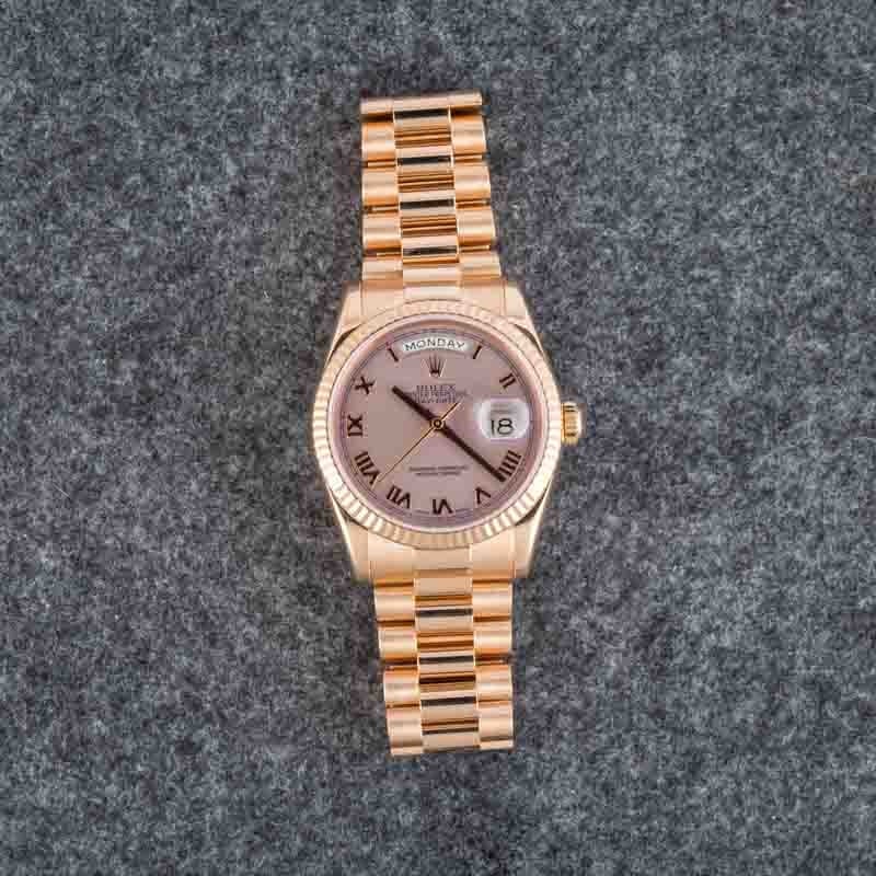 Rolex Day-Date 36 Ref 118235 18k Everose Gold