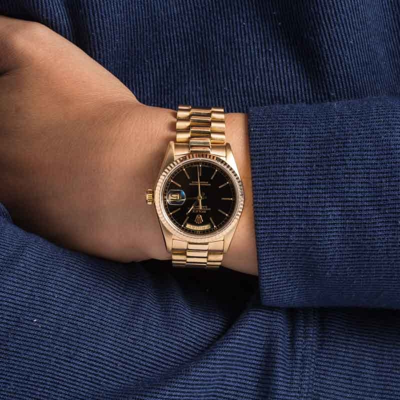 Rolex Day-Date 36 Ref 18038 Black Dial