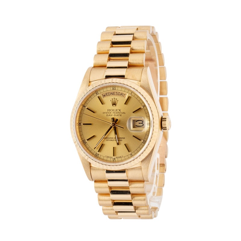 Used Rolex Day Date Ref 18038 Yellow Gold