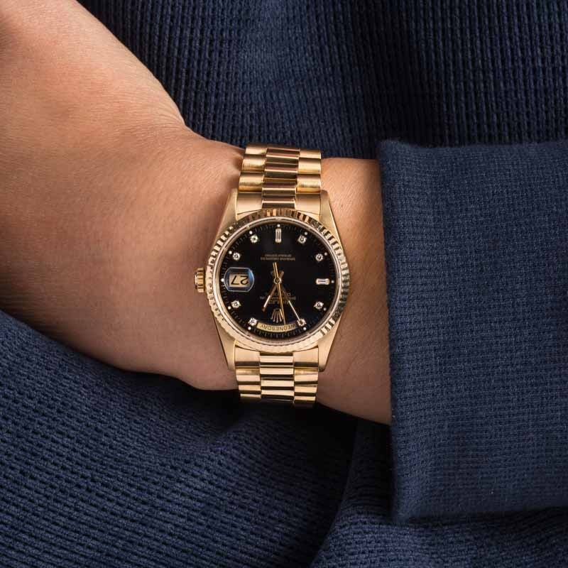 Rolex Day-Date 36 18238 Black Diamond Dial