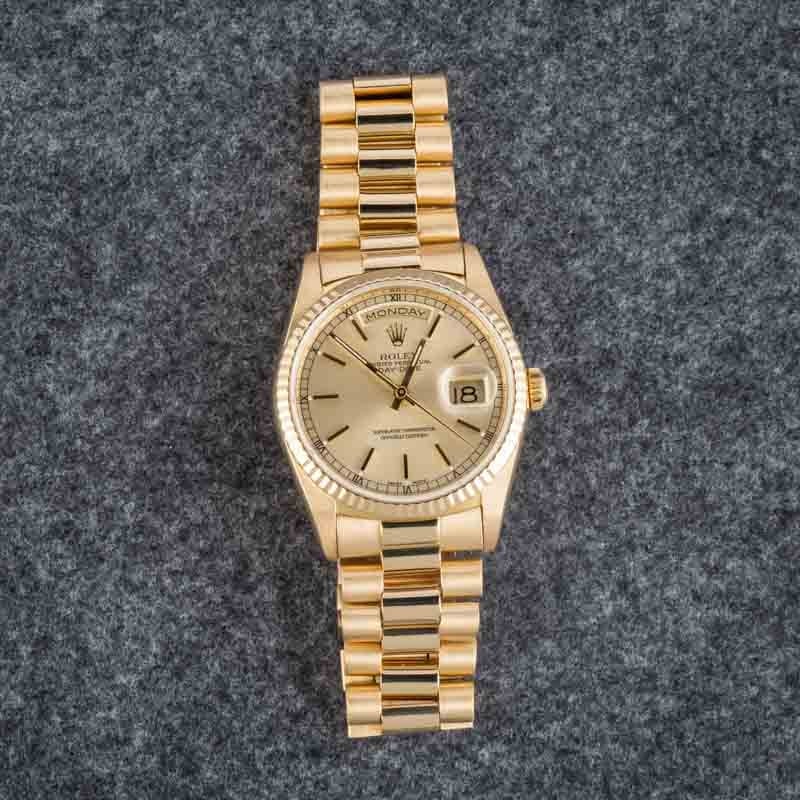 Rolex Day Date Ref 18238 Champagne Dial