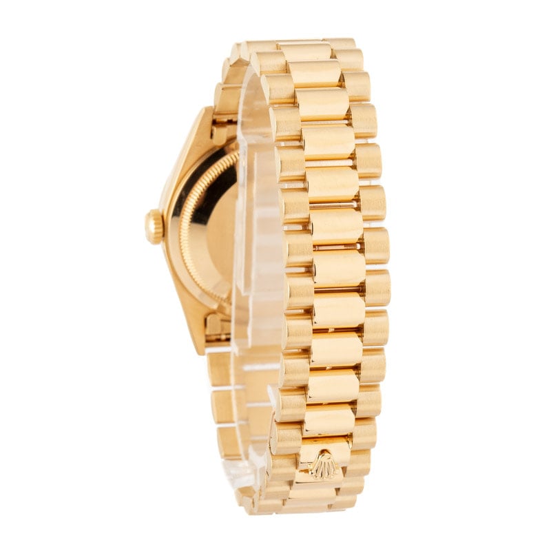 Pre-owned Rolex Day-Date 18238 Onyx Dial