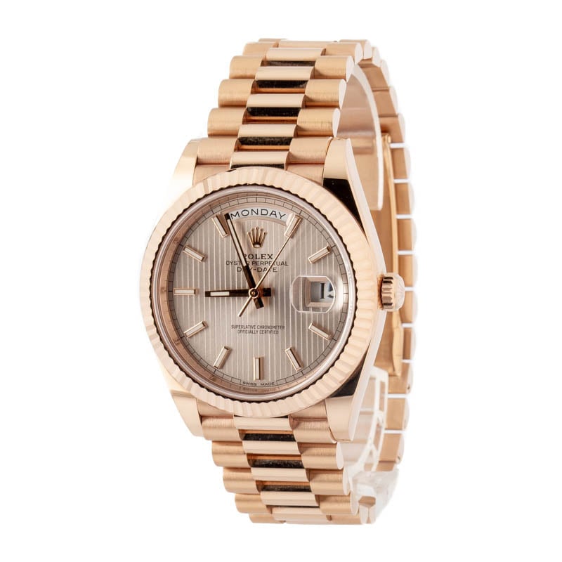 Rolex Day-Date 40 Ref 228235 Sundust Tapestry Dial