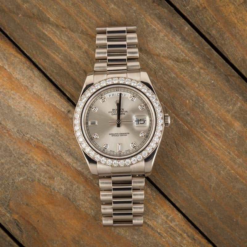 Rolex Day-Date II Ref 218349 18k White Gold