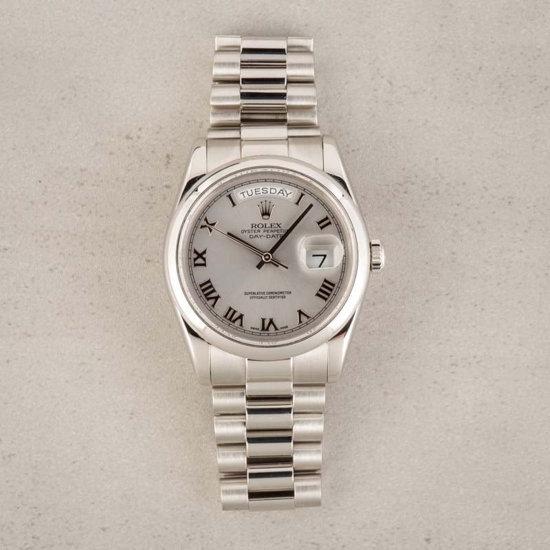 Rolex Day-Date President 118206 Silver Dial