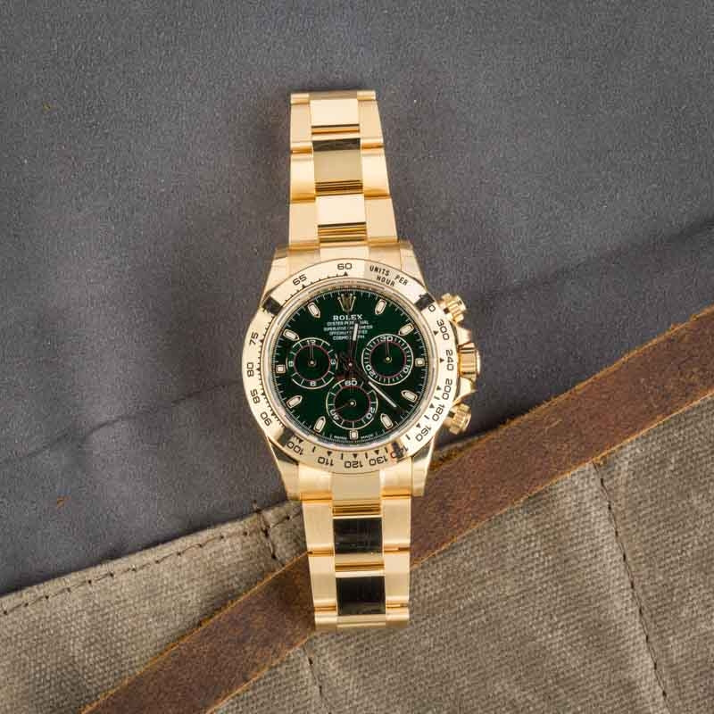 Rolex Daytona 116508 18k Yellow Gold Green Dial