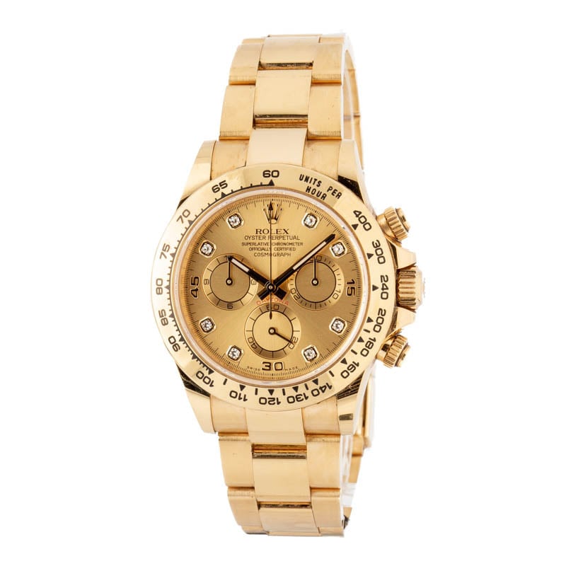 Rolex Daytona Ref 116508 Champagne Diamond Dial