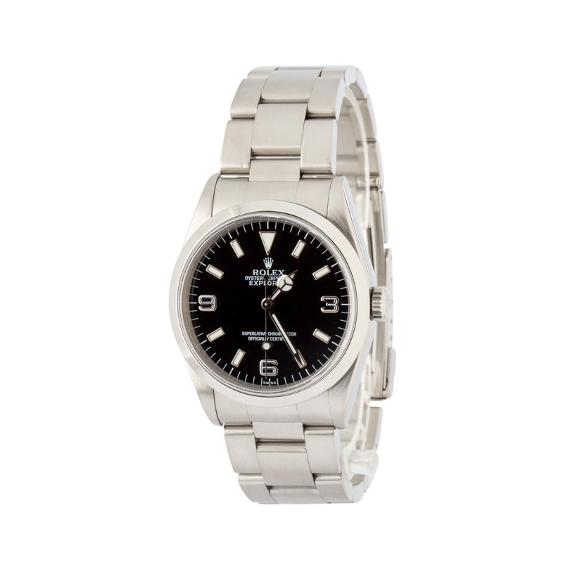 Pre-owned Rolex Explorer Ref 14270 Black