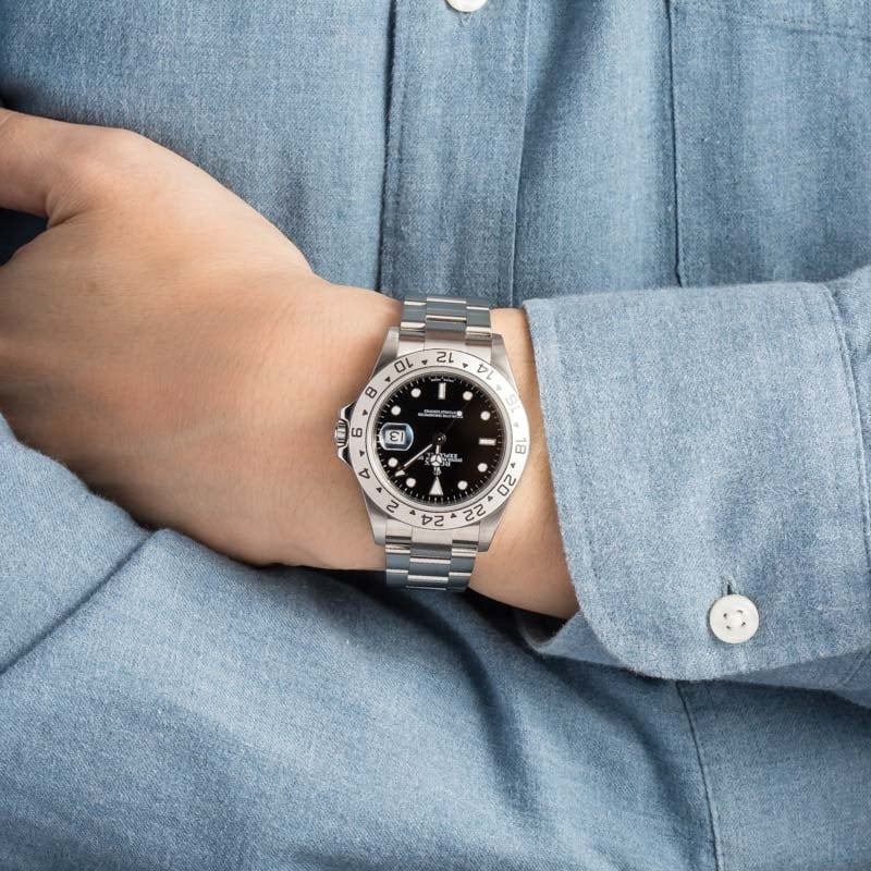 Mens Rolex Explorer II 16570 Black