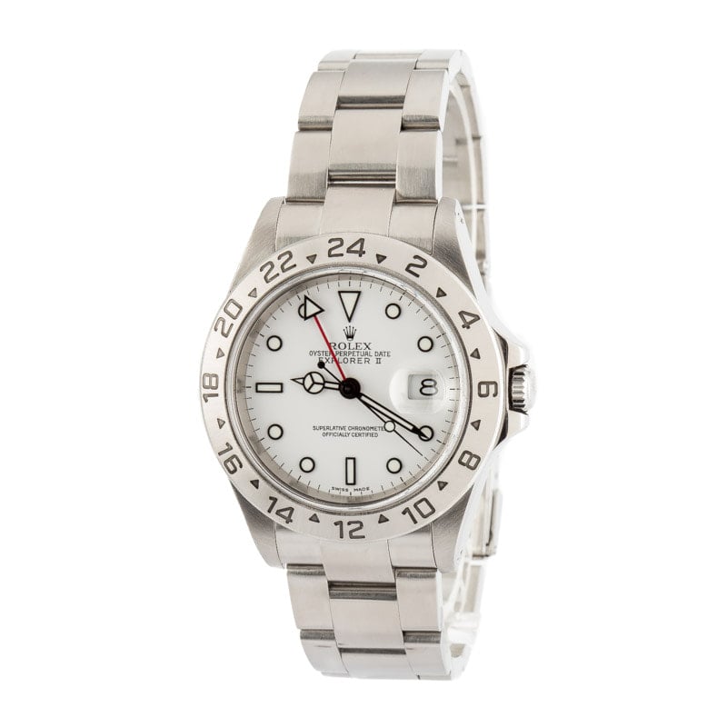 Used Rolex Explorer II Ref 16570 White Dial