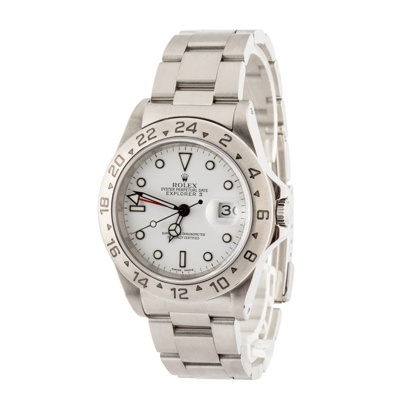 Rolex Explorer II Ref 16570 White Dial