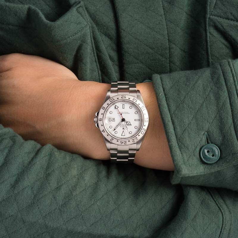 Rolex Explorer II 16570 White Dial Watch