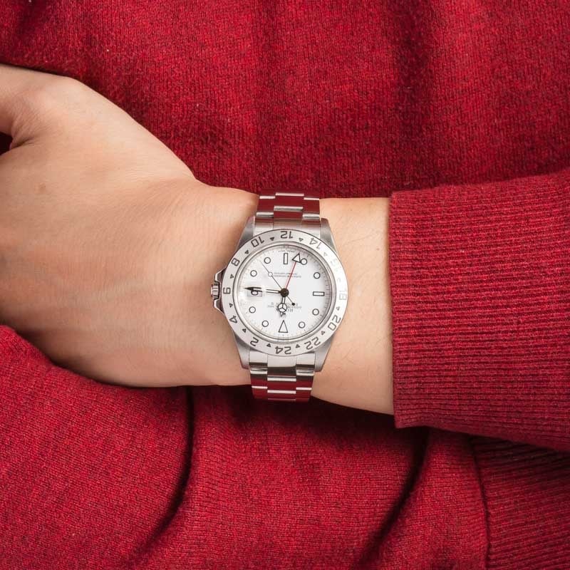 Used Rolex Explorer II Ref 16570 White Dial
