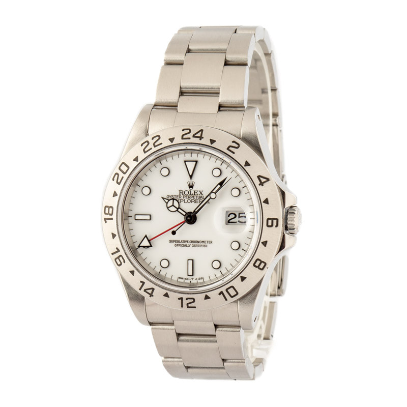Rolex Explorer II 16570 White Polar Dial