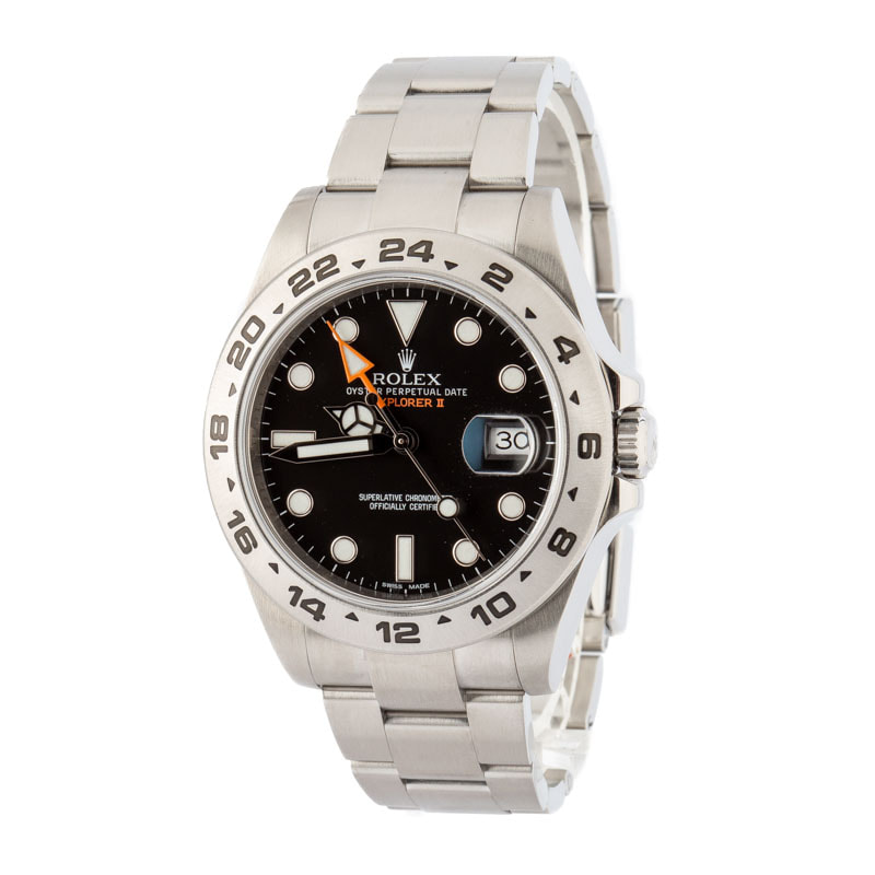 Pre-Owned Rolex Explorer II 216570 Black Dial