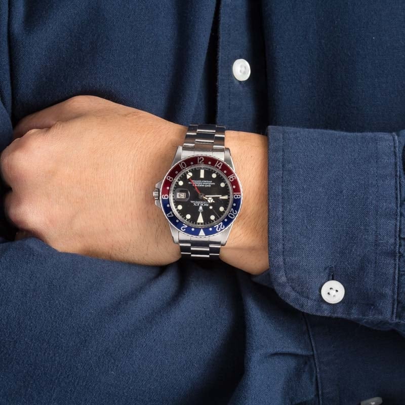 Vintage Rolex GMT-Master 1675 Steel Oyster Pepsi