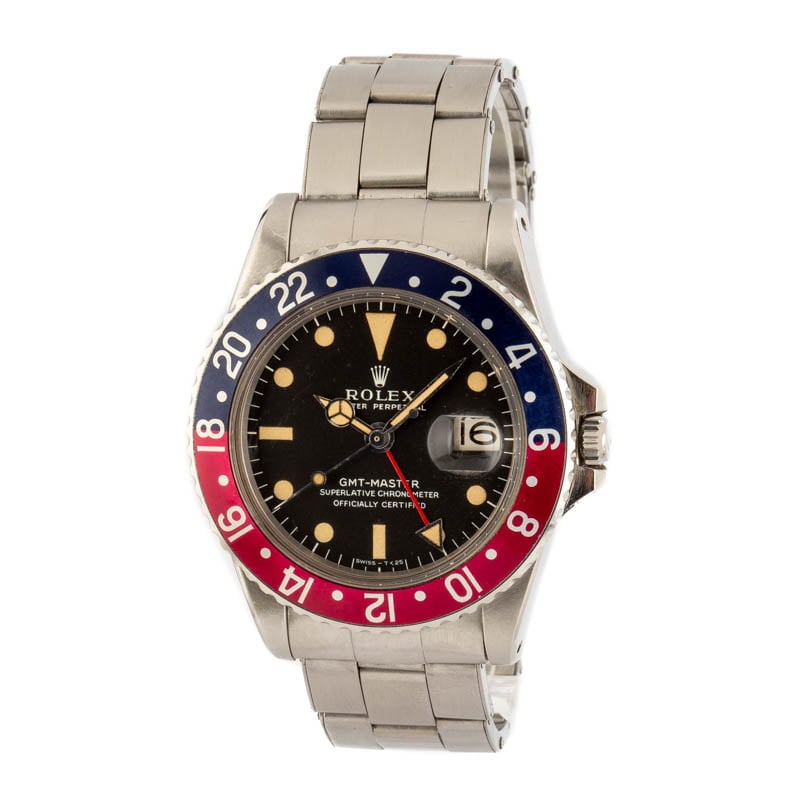 Vintage Rolex GMT-Master 1675 Stainless Steel Oyster