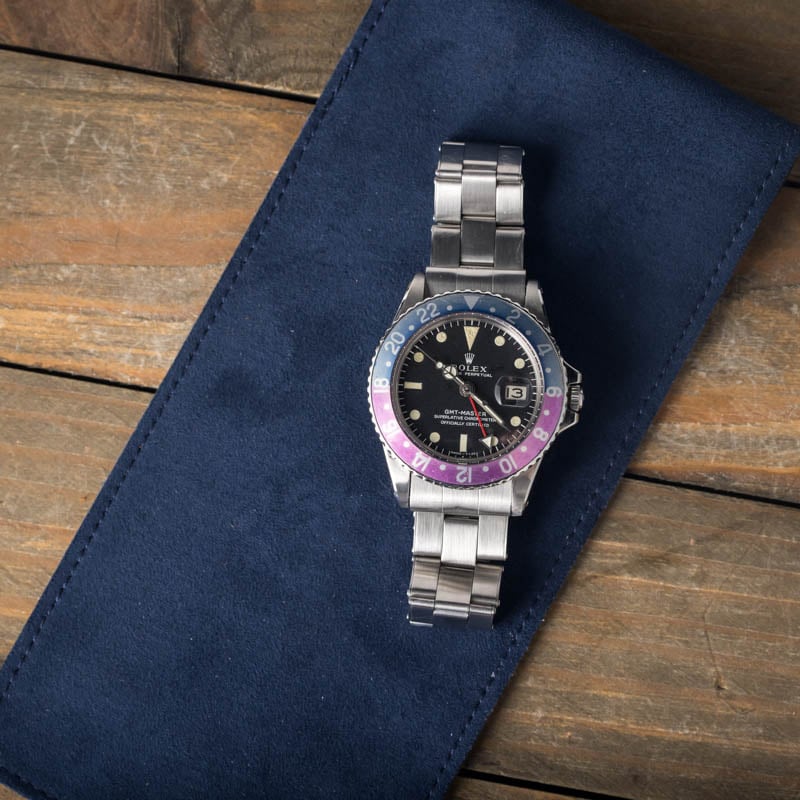 Vintage 1968 Rolex GMT-Master 1675 Fuchsia Bezel