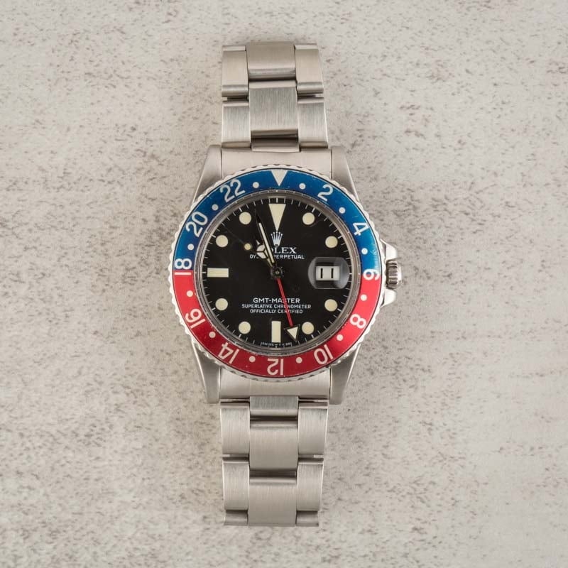 Vintage Rolex GMT-Master 16750 Stainless Steel