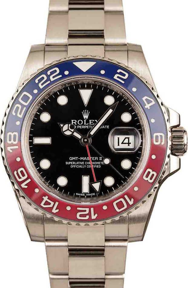 Rolex GMT-Master II Ref 116719 18k White Gold Pepsi