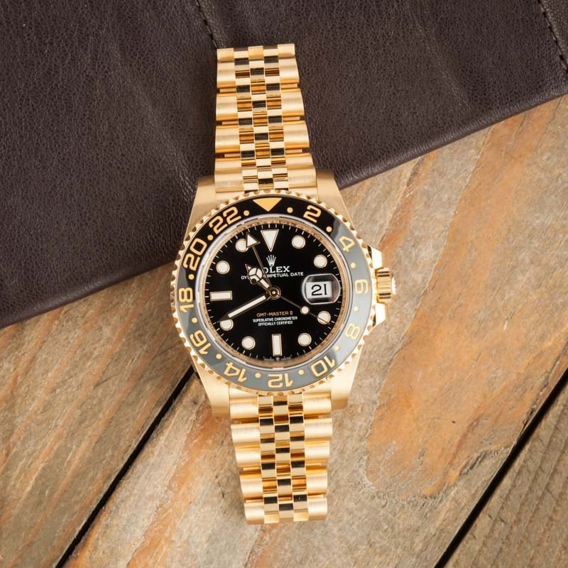 Rolex GMT-Master II Ref 126718 18k Yellow Gold Jubilee