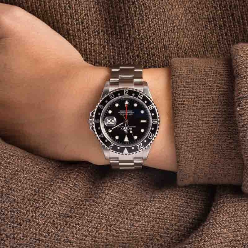 Pre-owned Rolex GMT-Master II Ref 16710 Stainless Steel Oyster