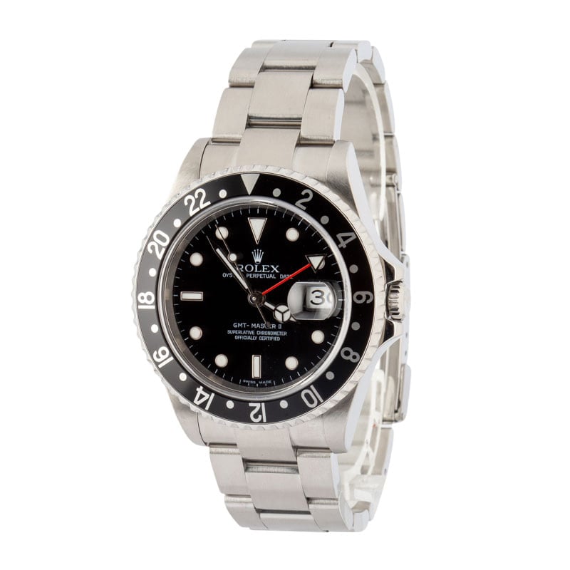 Pre-owned Rolex GMT-Master II Ref 16710 Stainless Steel Oyster